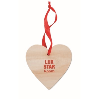 Colgador de madera en forma de corazón personalizado